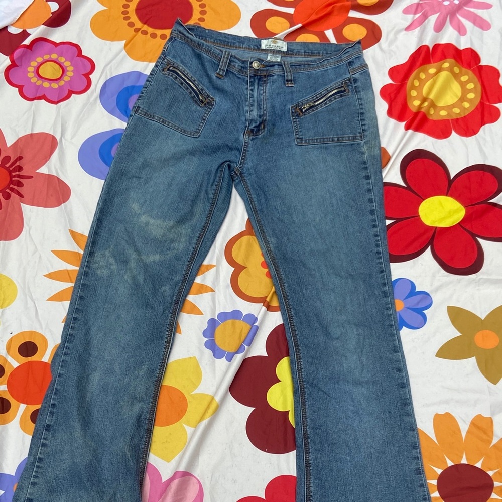 low rise boot cut jeans